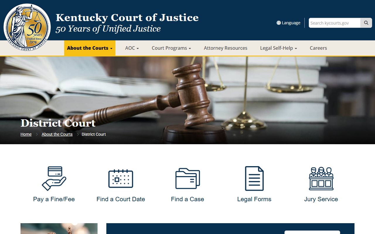 Bath County court records Kentucky District Court jurisdiction