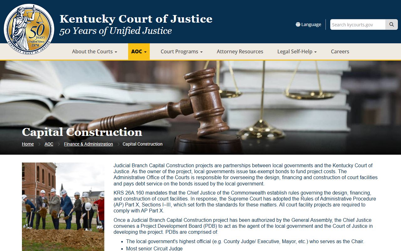 Bath County court records KCOJ capital construction index