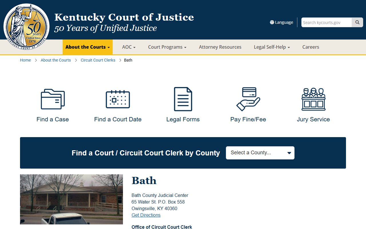 Bath County court records Kentucky courts overview